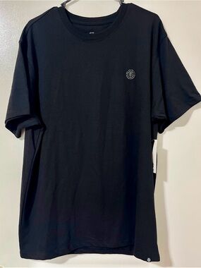 Element Men's Black Short Sleeve Crew Tee with Chest Logo
